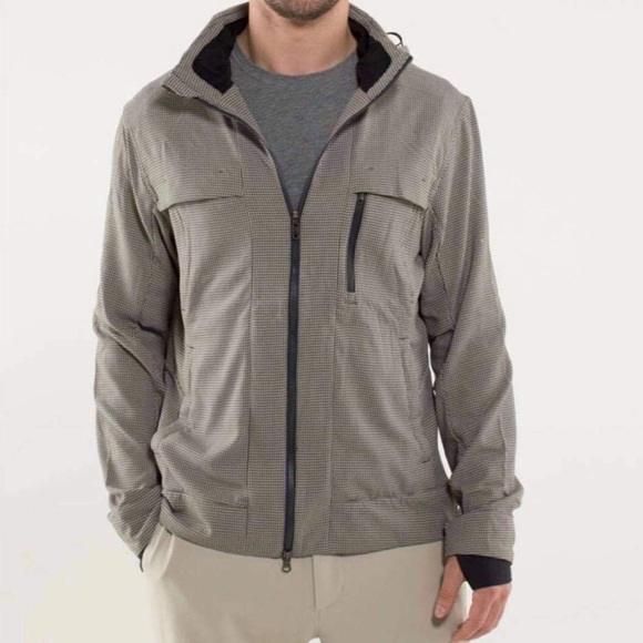 LULULEMON Houndstooth Men’s Full Zip City Jacket - Picture 1 of 8